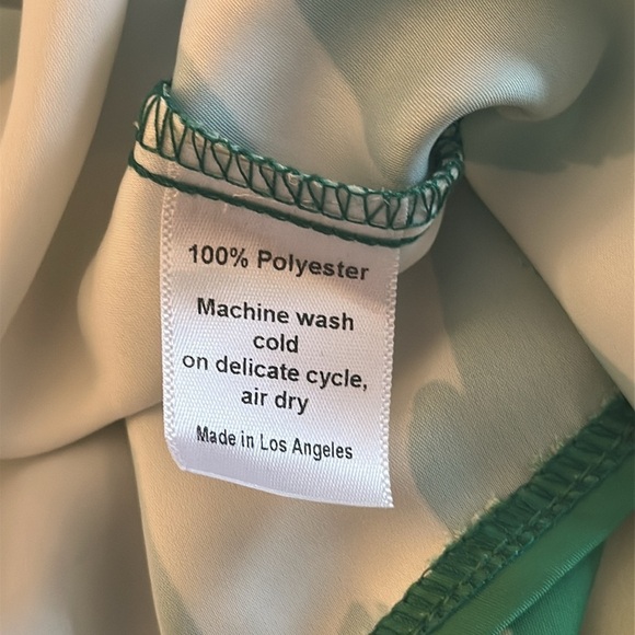 RESA x JoJo Monica Blouse Top Rico Green & Yellow Leaf Print Size XS/S Oversized - Picture 7 of 9